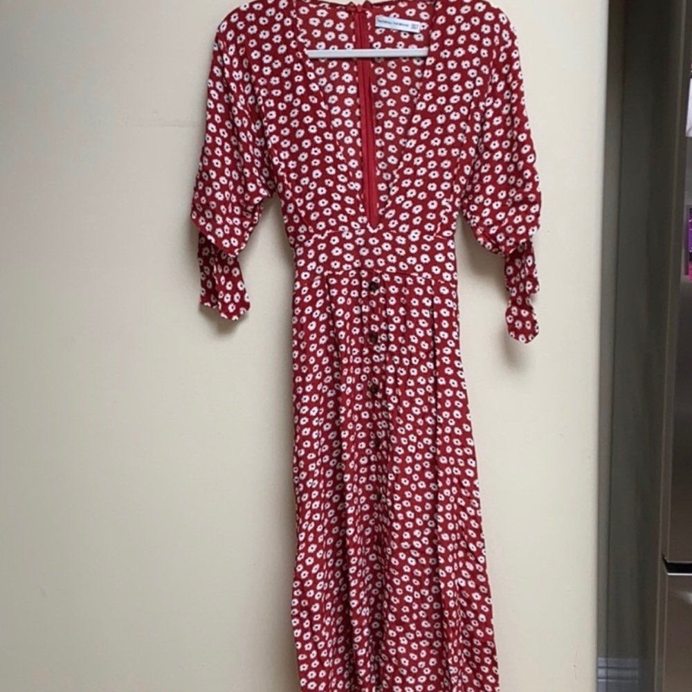 Faithfull the Brand Dress Red Floral